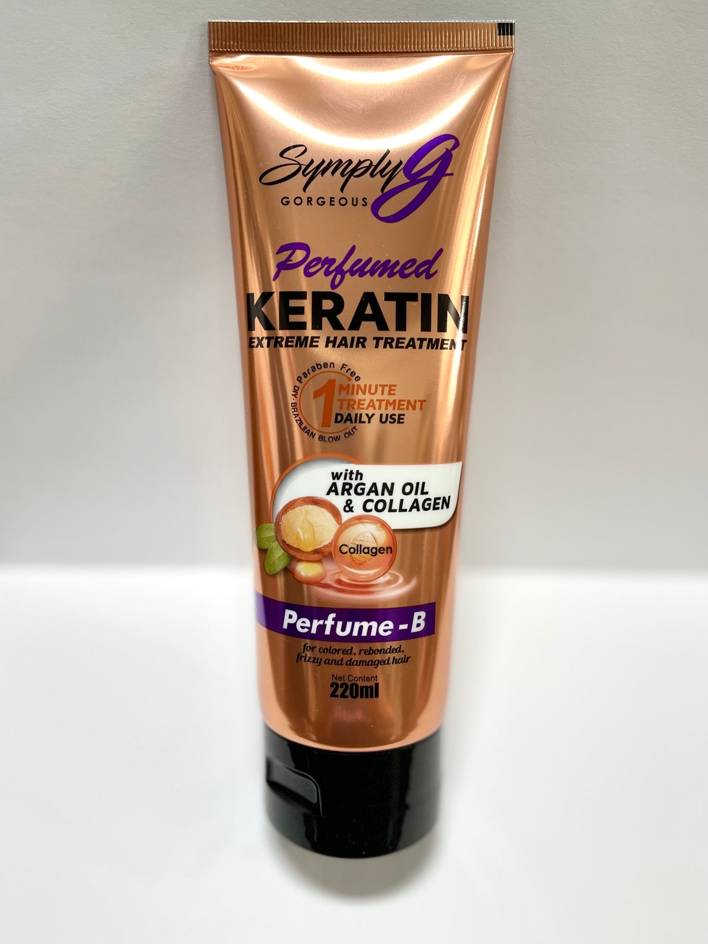 Symply G Perfumed Keratin Hair Treatment (B) Purple  220ml.