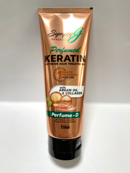 Symply G Perfumed Keratin Hair Treatment (D) Green 220ml.